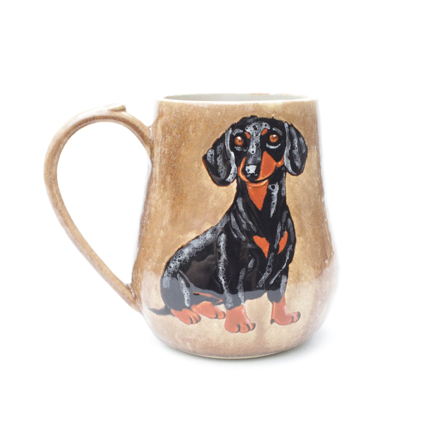 Dachshund Golden Brown Stoneware Mug