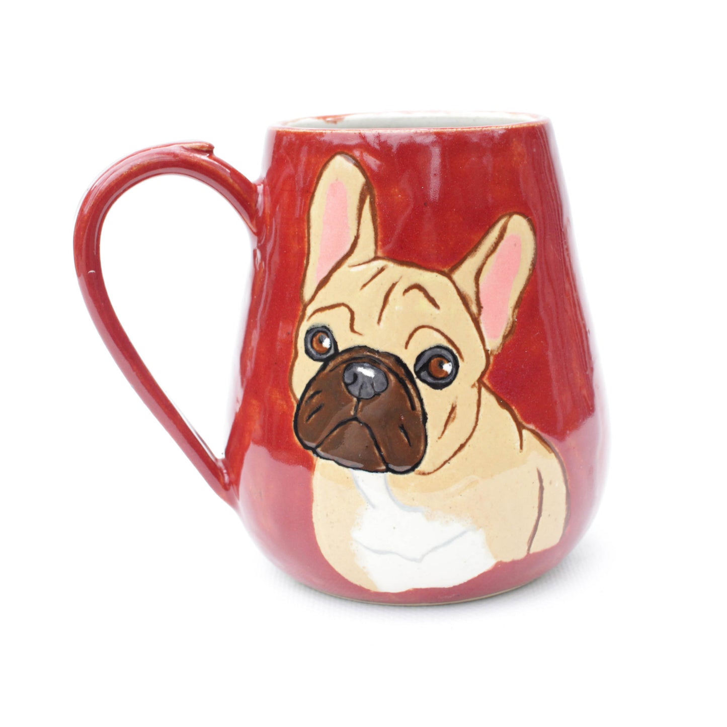 French Bulldog Red Stoneware Mug