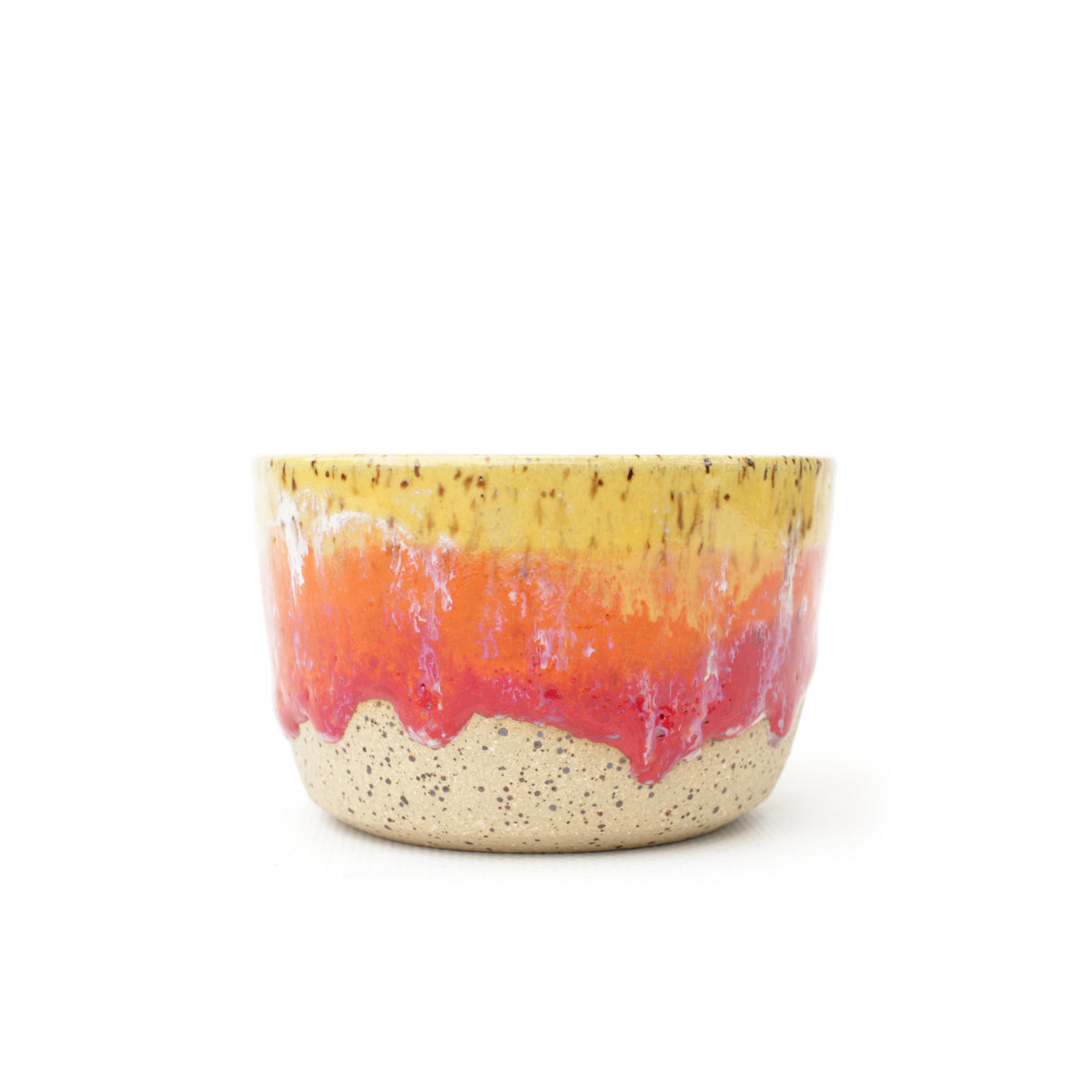 3.25" Warm Tone Speckled Stoneware Planter Pot