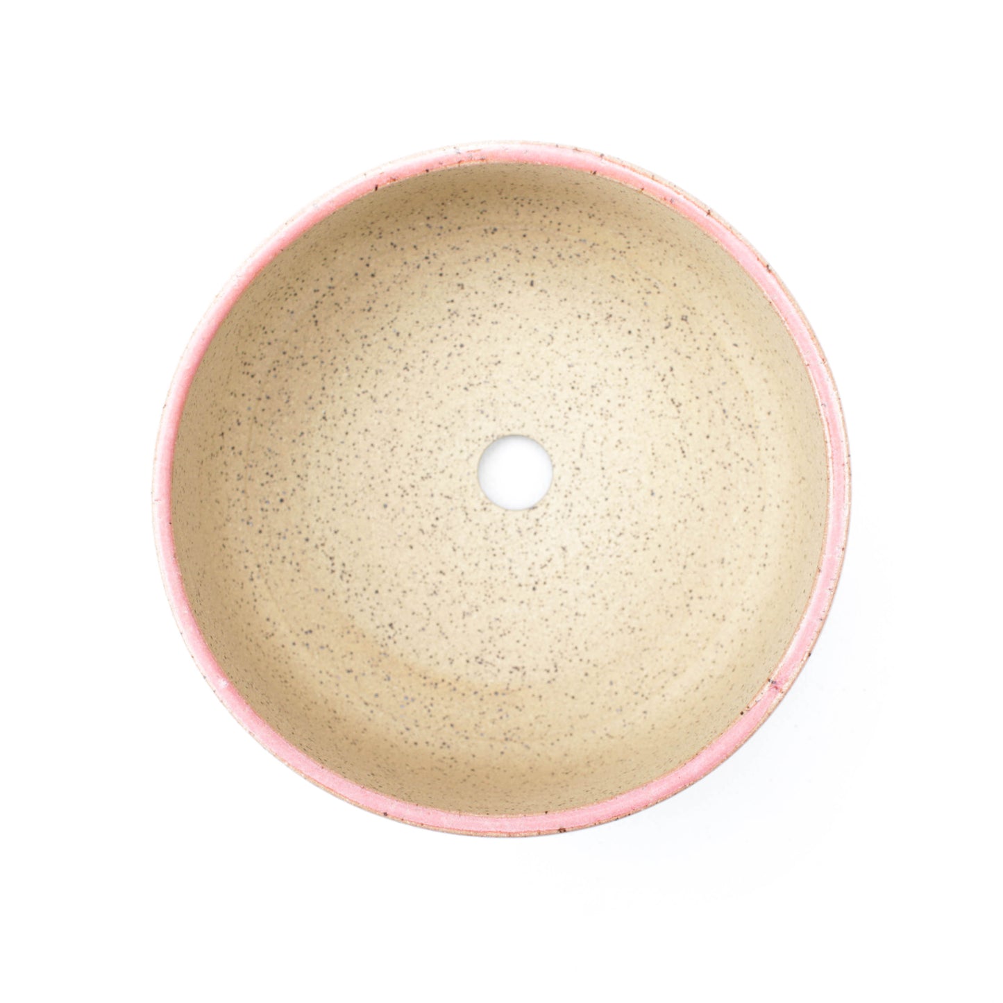 6" Coral Pink Speckled Stoneware Planter Pot