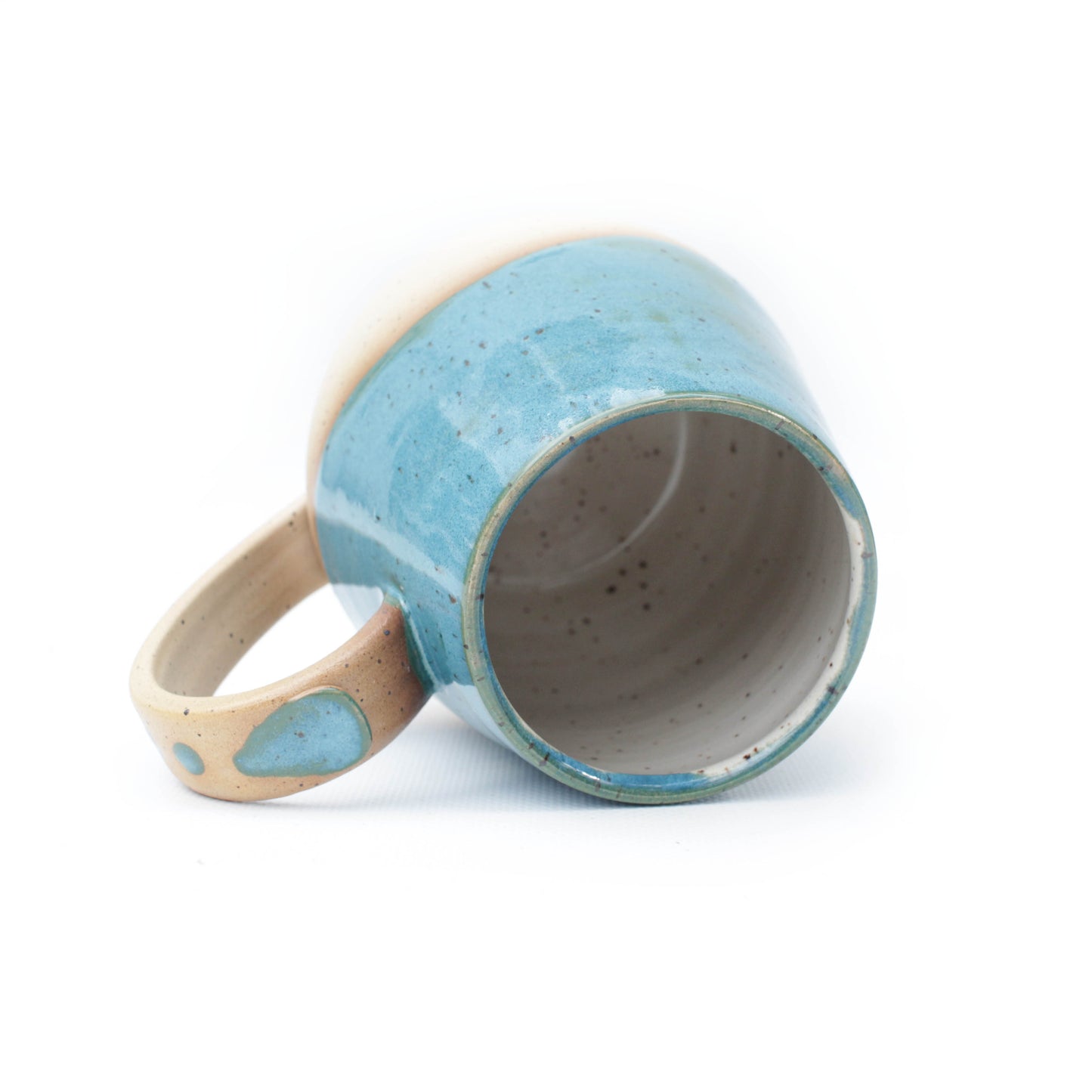 Teal Speckled Stoneware Mug