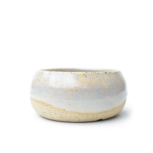 4.5" Buff Pastel Speckled Stoneware Planter Pot