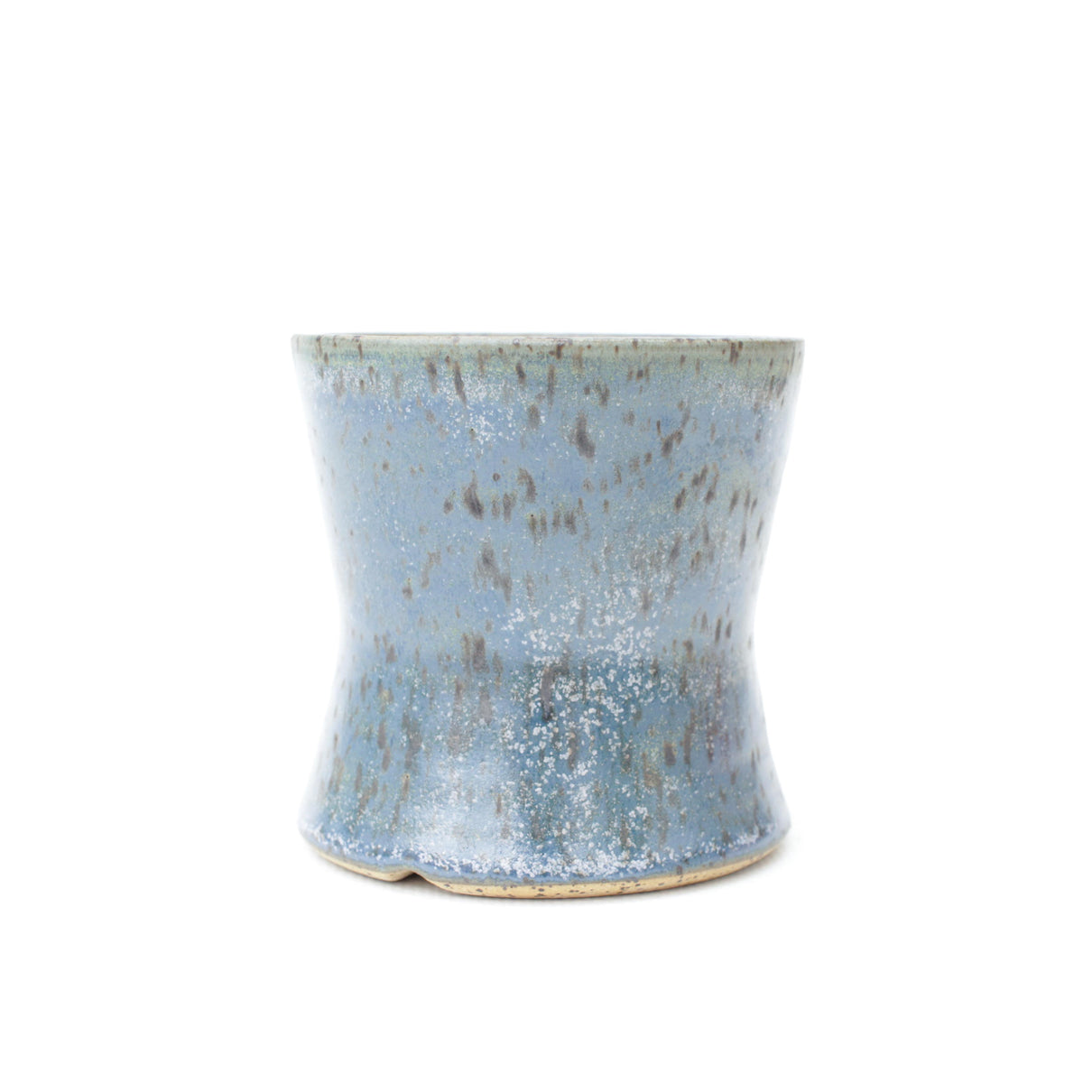 3" Blue Speckled Stoneware Planter Pot