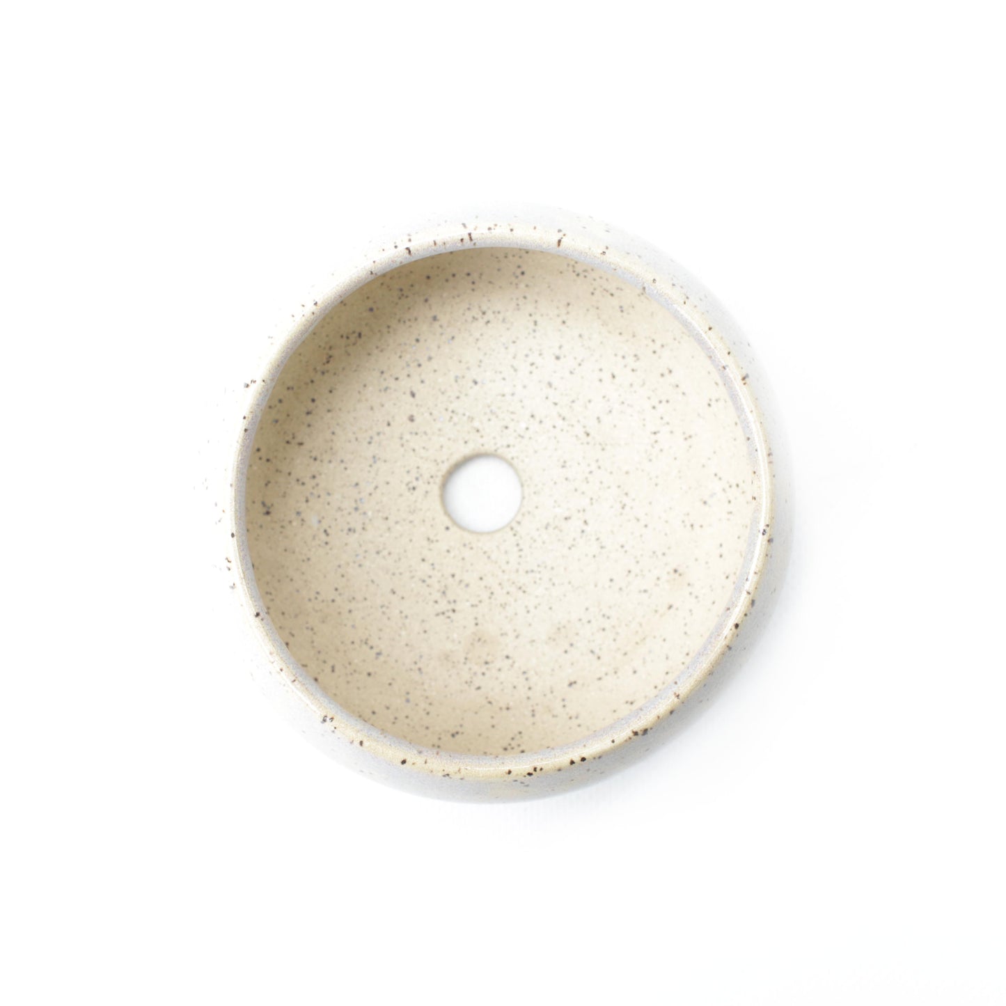 4.5" Buff Pastel Speckled Stoneware Planter Pot