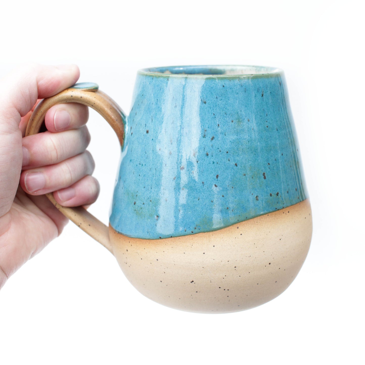 Teal Speckled Stoneware Mug