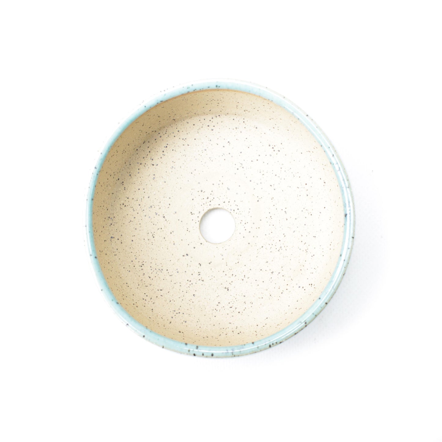 4.25" Blue Raspberry Speckled Stoneware Planter Pot