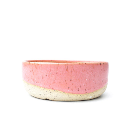 5" Coral Pink Speckled Stoneware Planter Pot
