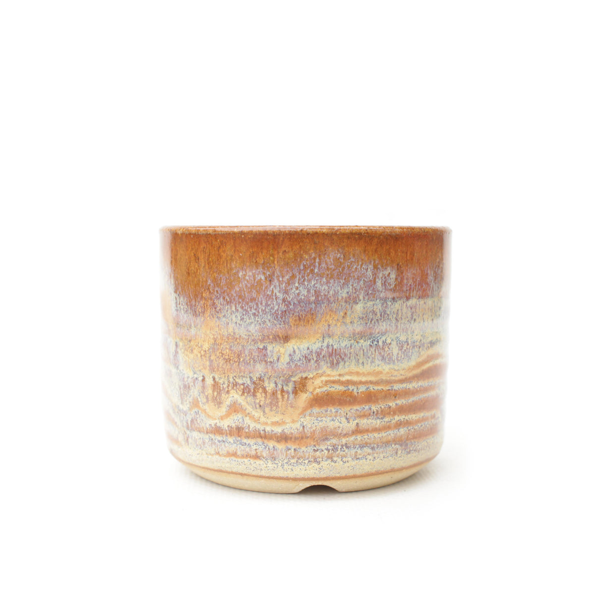 2.75" Brown Stoneware Planter Pot
