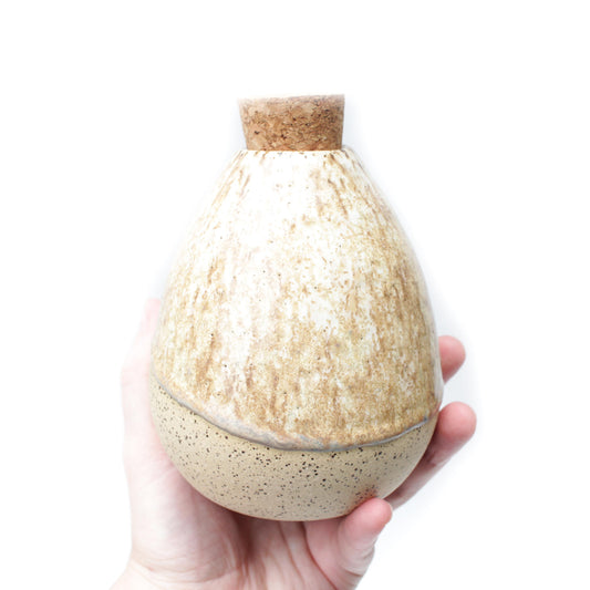 Ceramic Jar with Cork Stopper