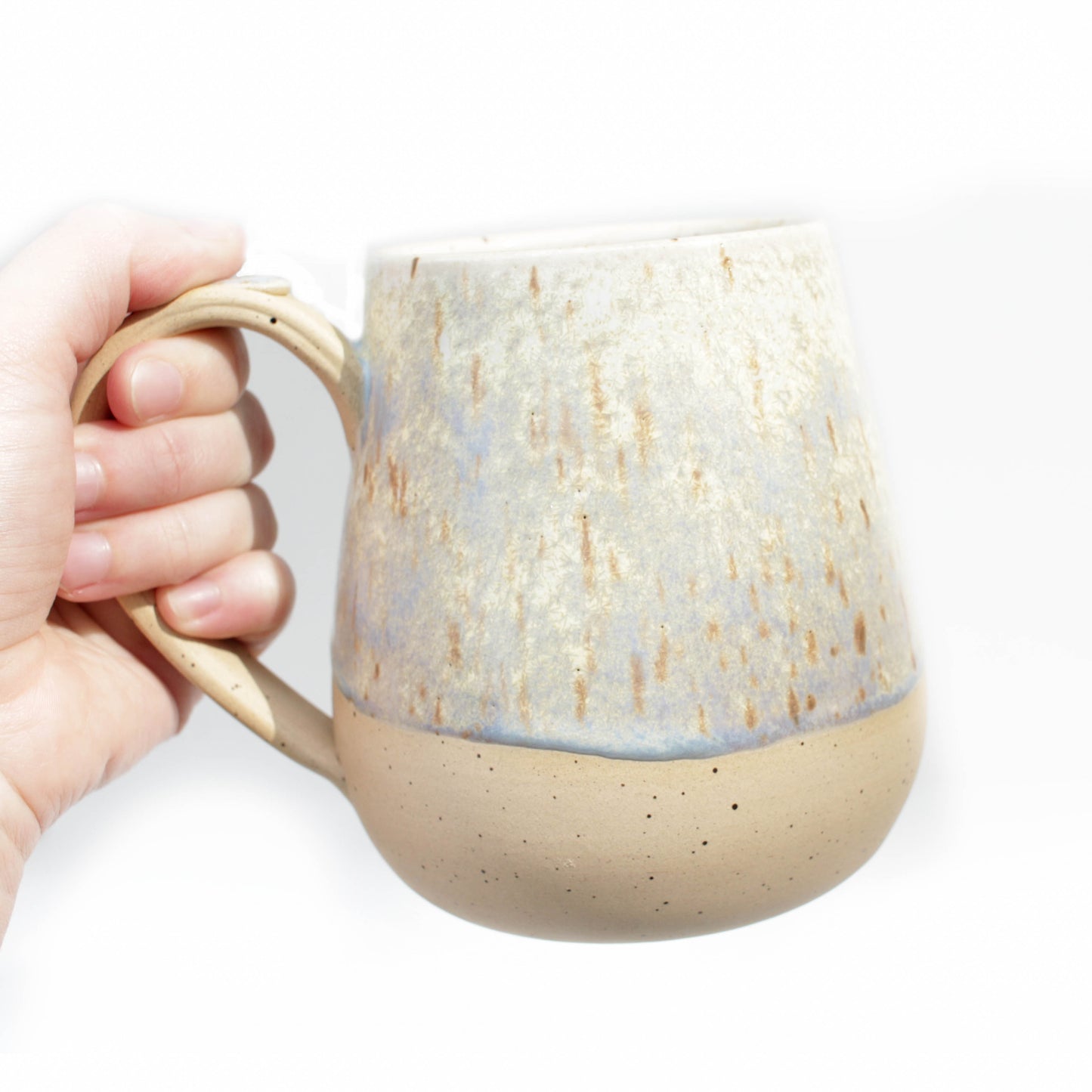 Blue Pearlescent Crystal Speckled Stoneware Mug