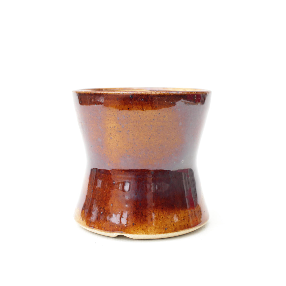 3" Brown Stoneware Planter Pot