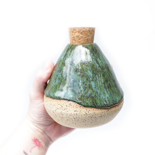 Ceramic Jar with Cork Stopper