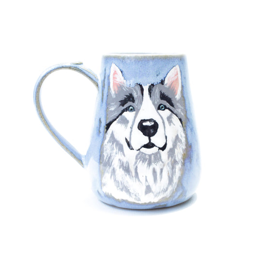 Siberian Husky Periwinkle Stoneware Mug