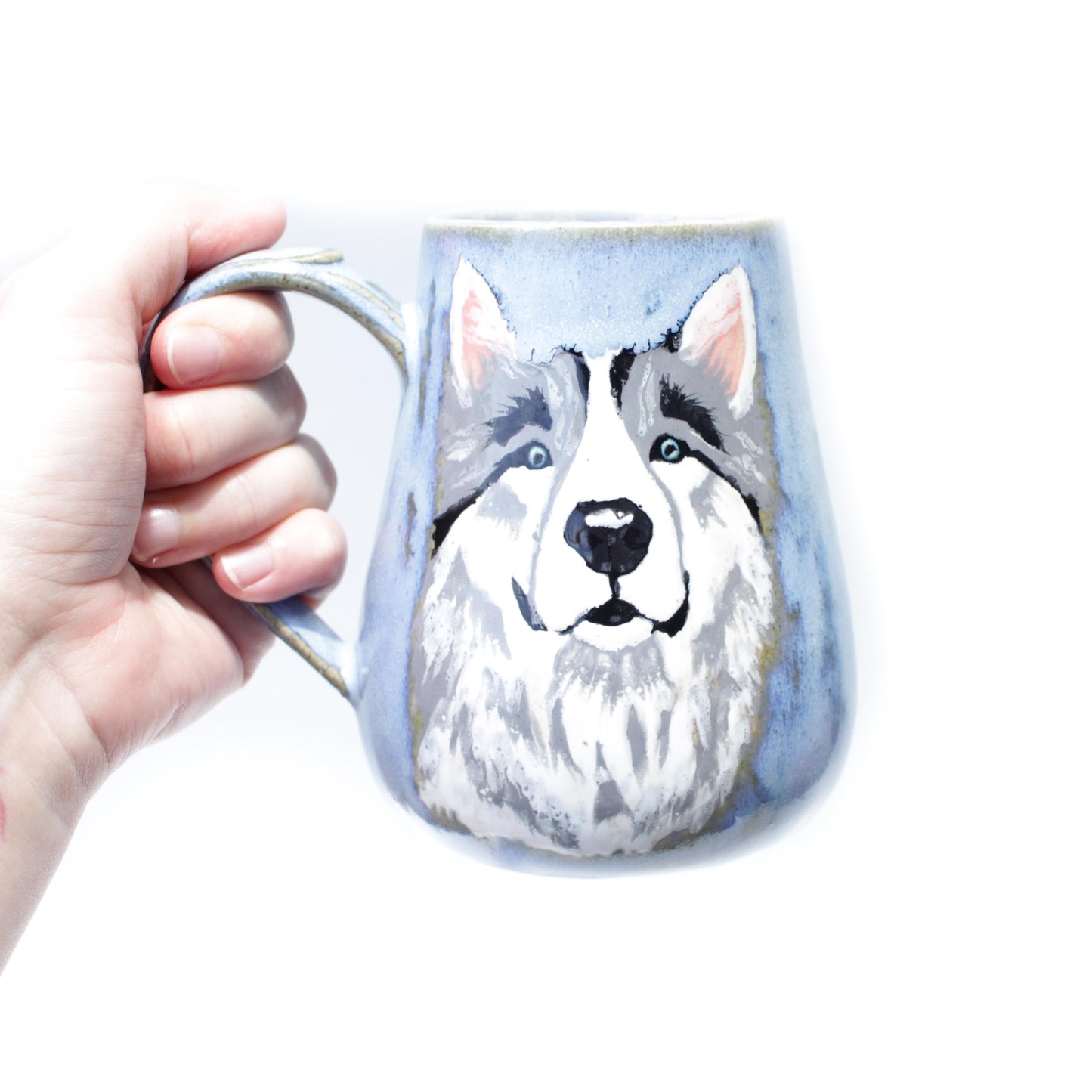 Siberian Husky Periwinkle Stoneware Mug