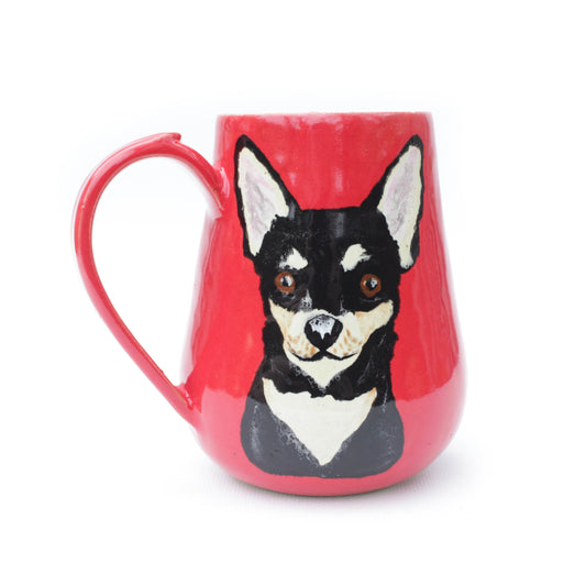 Chihuahua Red Stoneware Mug