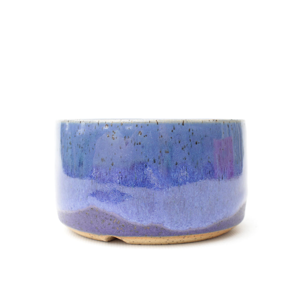 4" Cobalt Blue Speckled Stoneware Planter Pot
