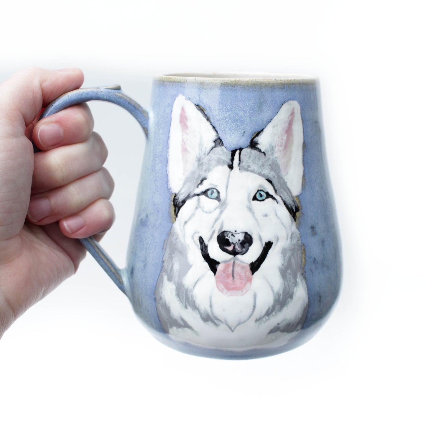 Siberian Husky Periwinkle Stoneware Mug