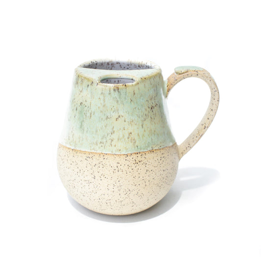 Seafoam Green Cozy Speckled Stoneware Sip-Top Mug
