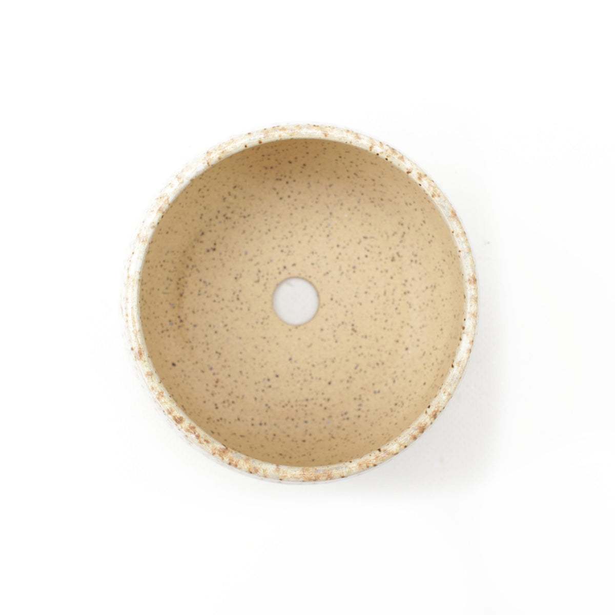 4.25" Golden Crystal Speckled Stoneware Planter Pot
