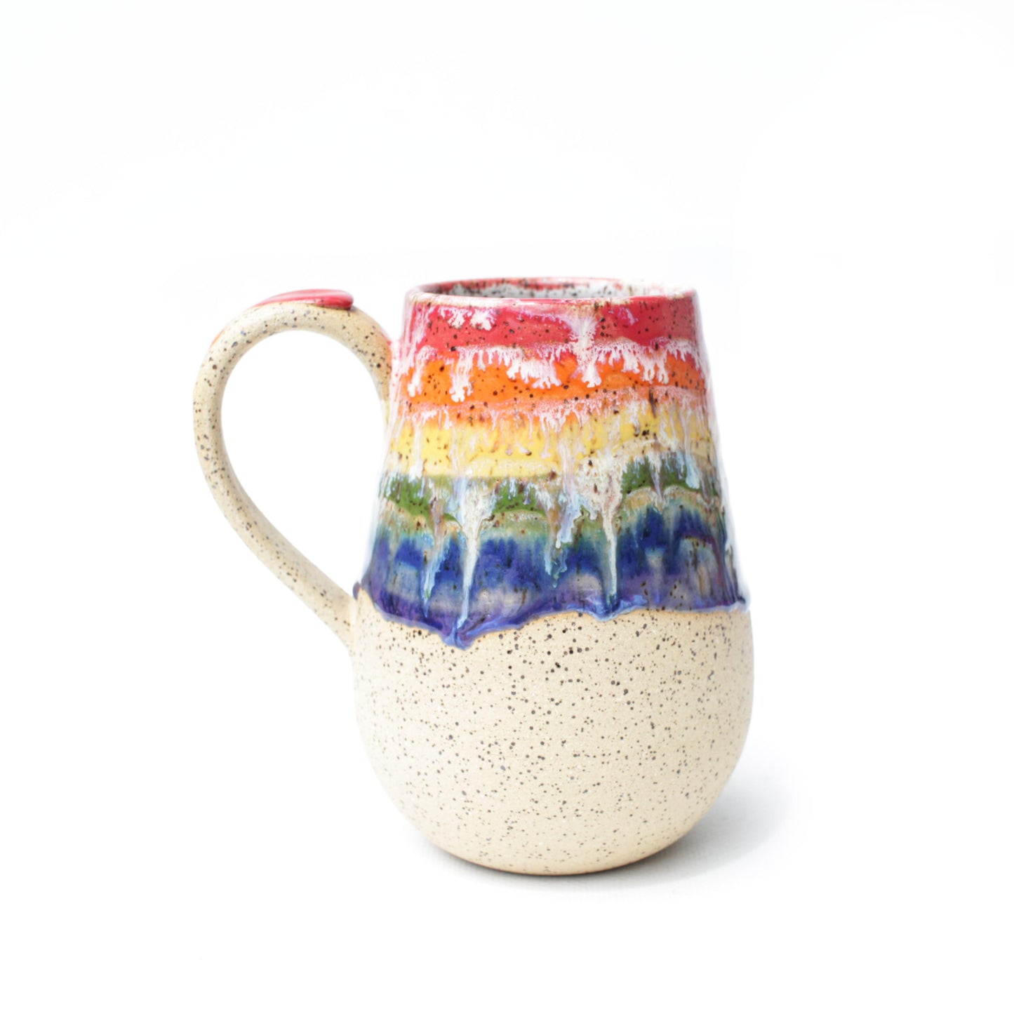 Rainbow Speckled Stoneware Mug