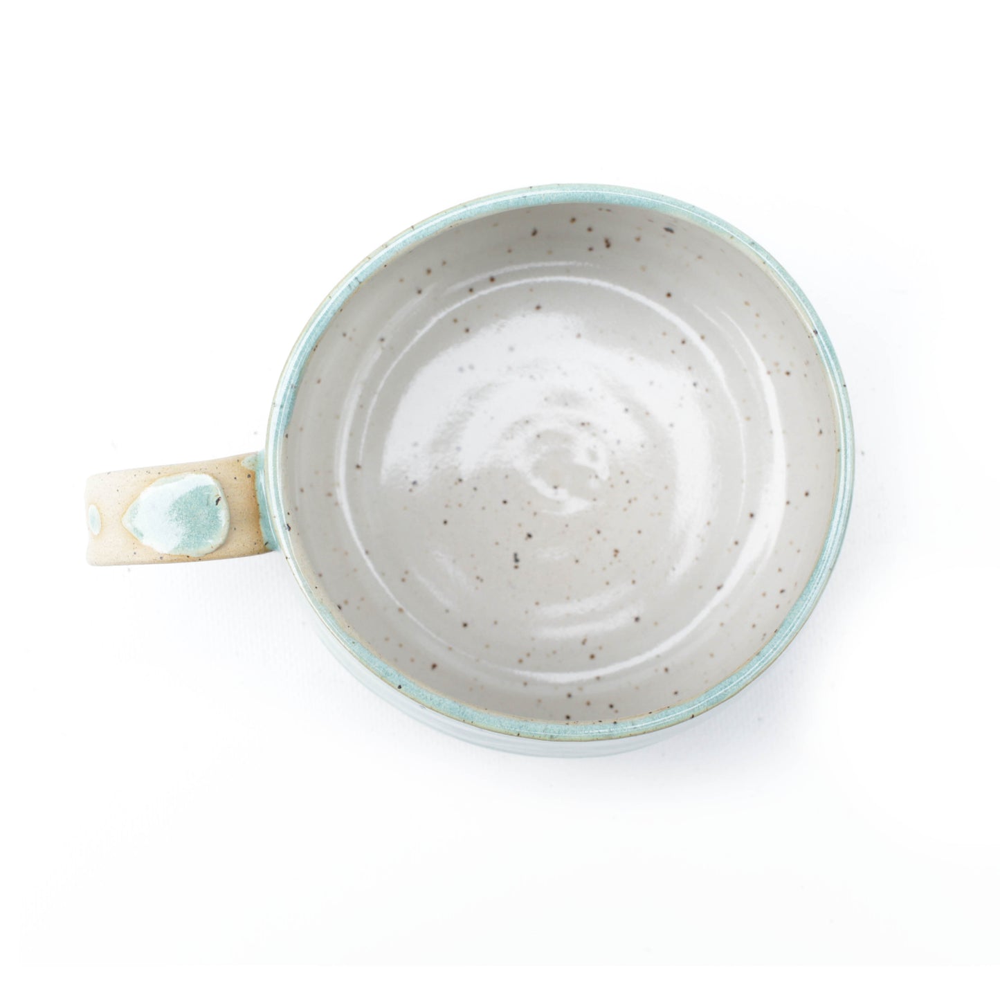 Minty Blue Green Oversized Speckled Stoneware Mug/Bowl