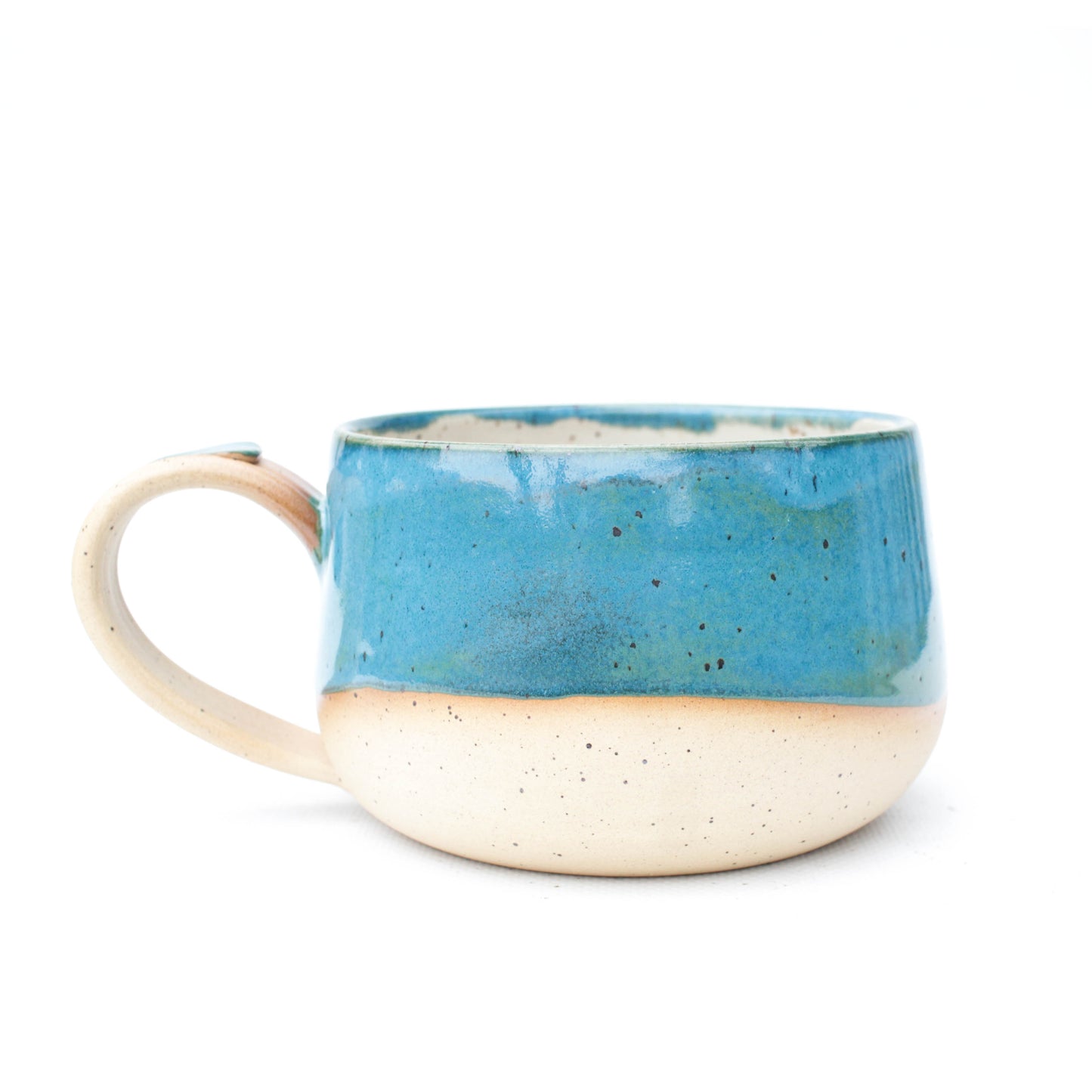 Teal Speckled Stoneware Mug