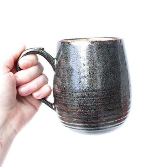 Black Sparkle Stoneware Mug