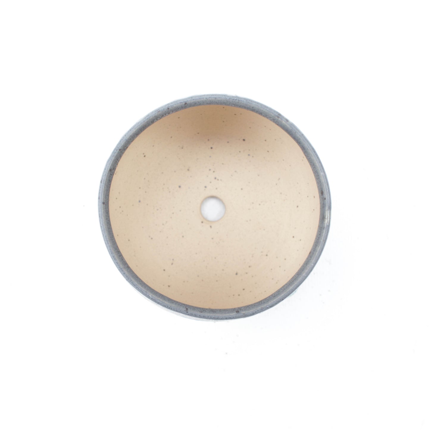 3.5" Blue Grey Speckled Stoneware Planter Pot