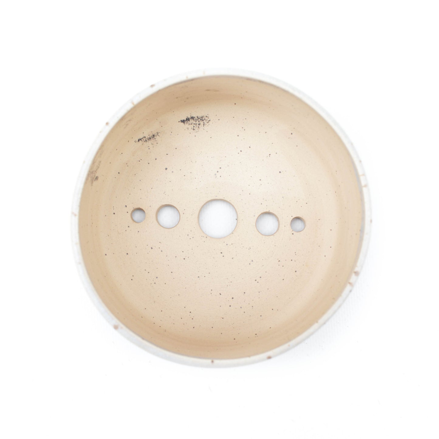 4.75" Matte Blue Speckled Stoneware Bonsai Pot