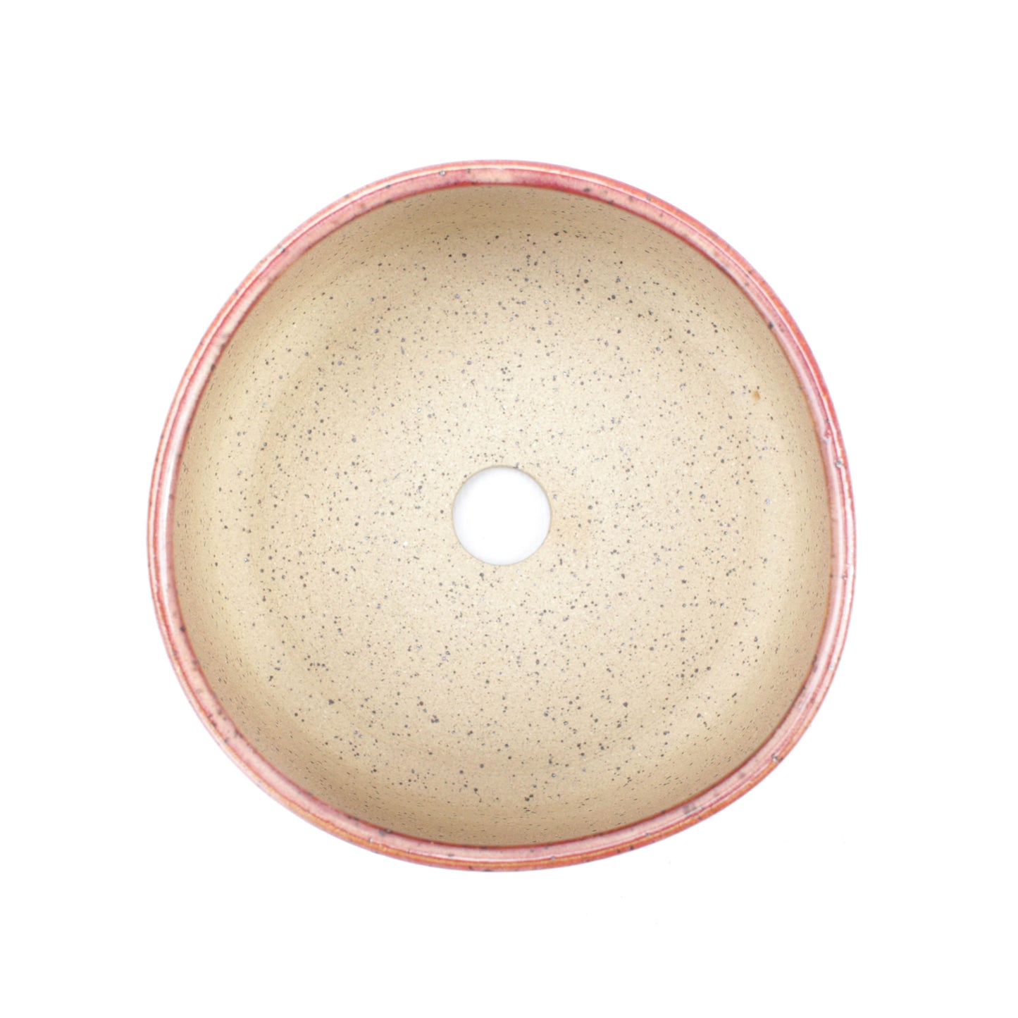 5" Red Speckled Stoneware Planter Pot