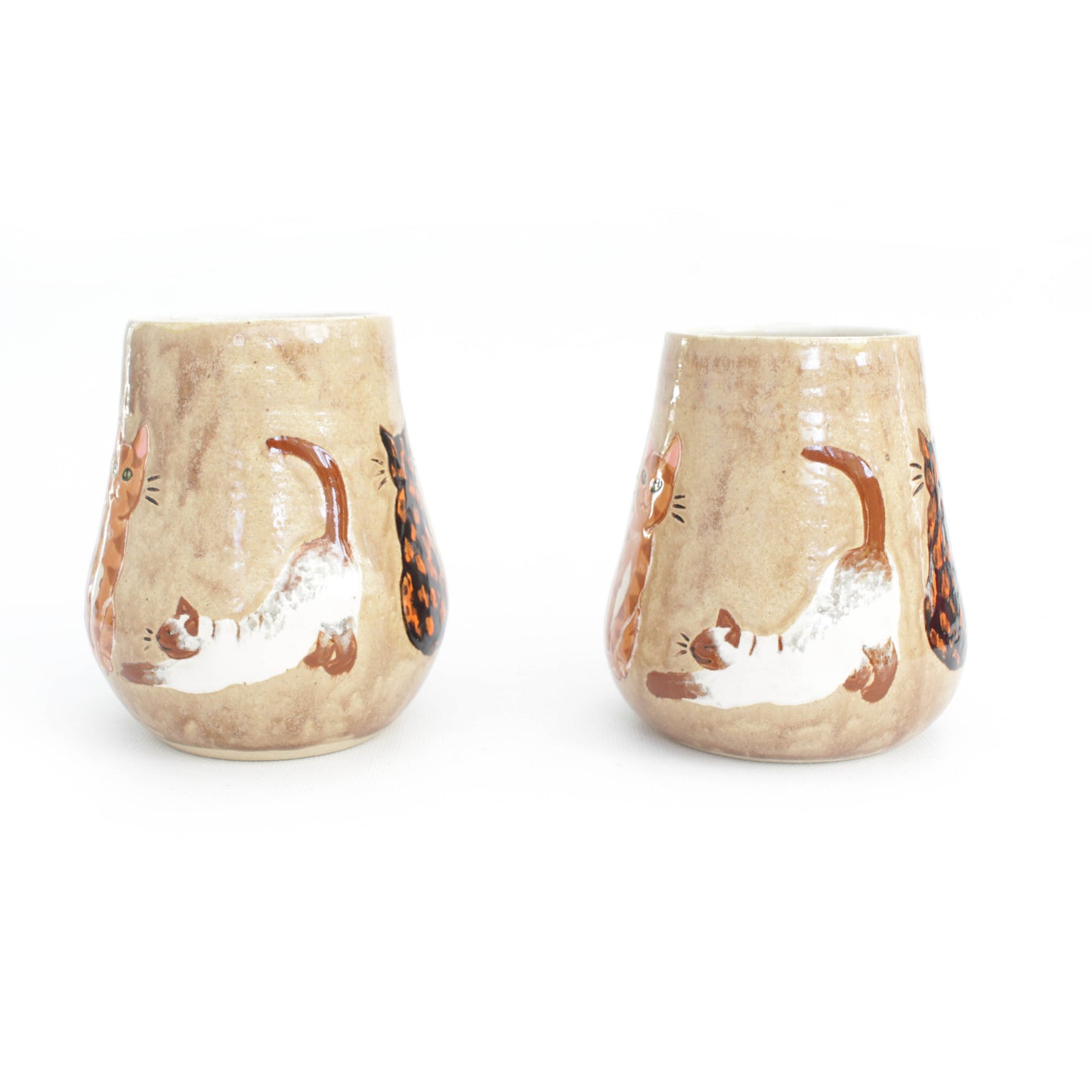 Cats Golden Brown Stoneware Mug