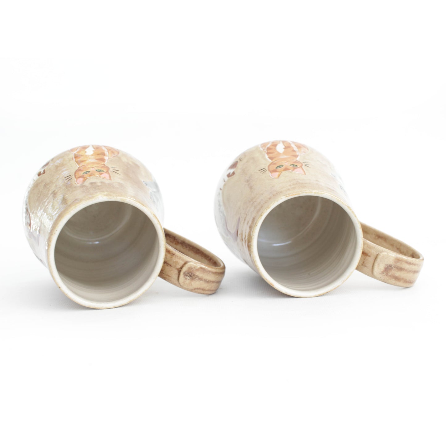 Cats Golden Brown Stoneware Mug