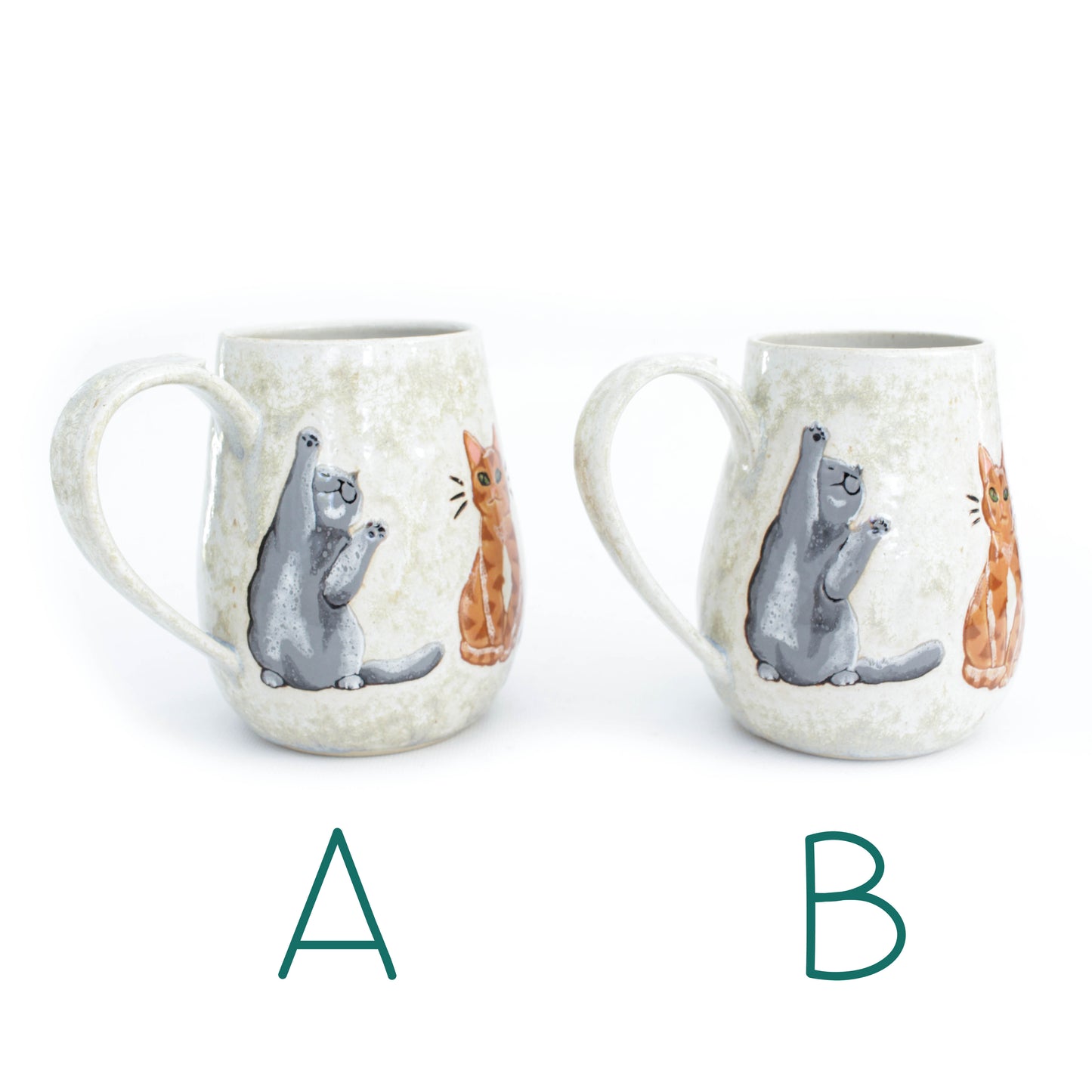 Cats Creamy White Stoneware Mug