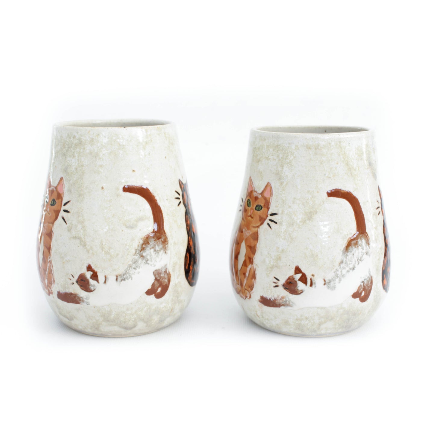 Cats Creamy White Stoneware Mug