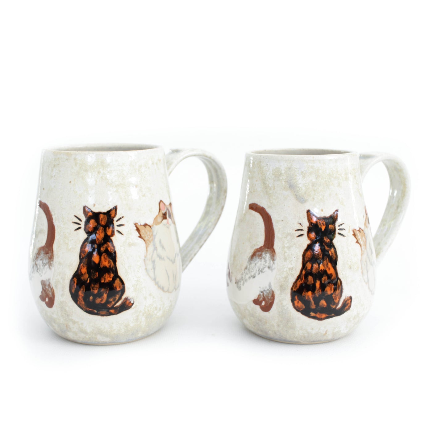 Cats Creamy White Stoneware Mug