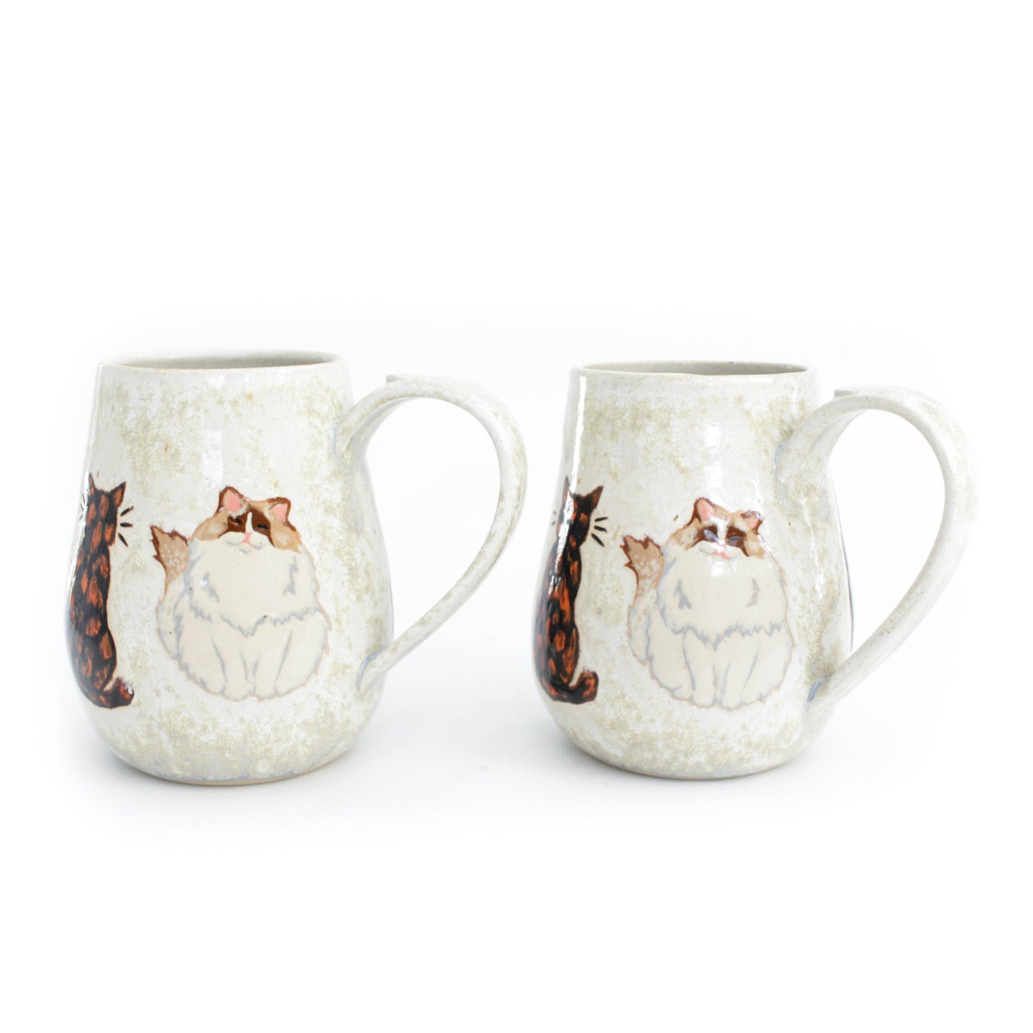 Cats Creamy White Stoneware Mug