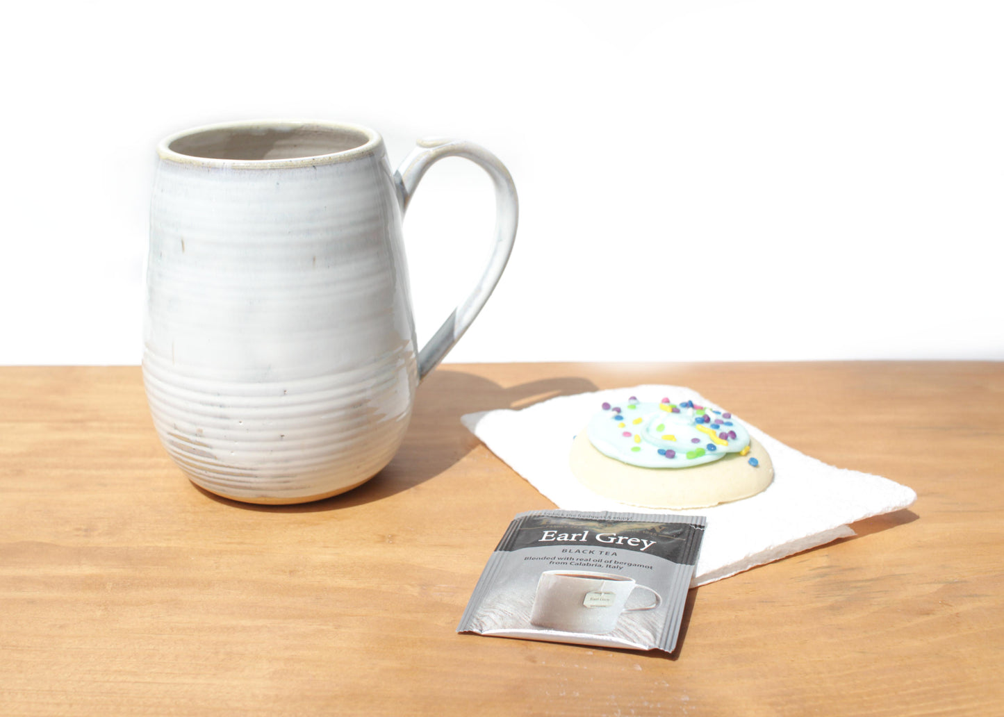 Opal White Stoneware Mug