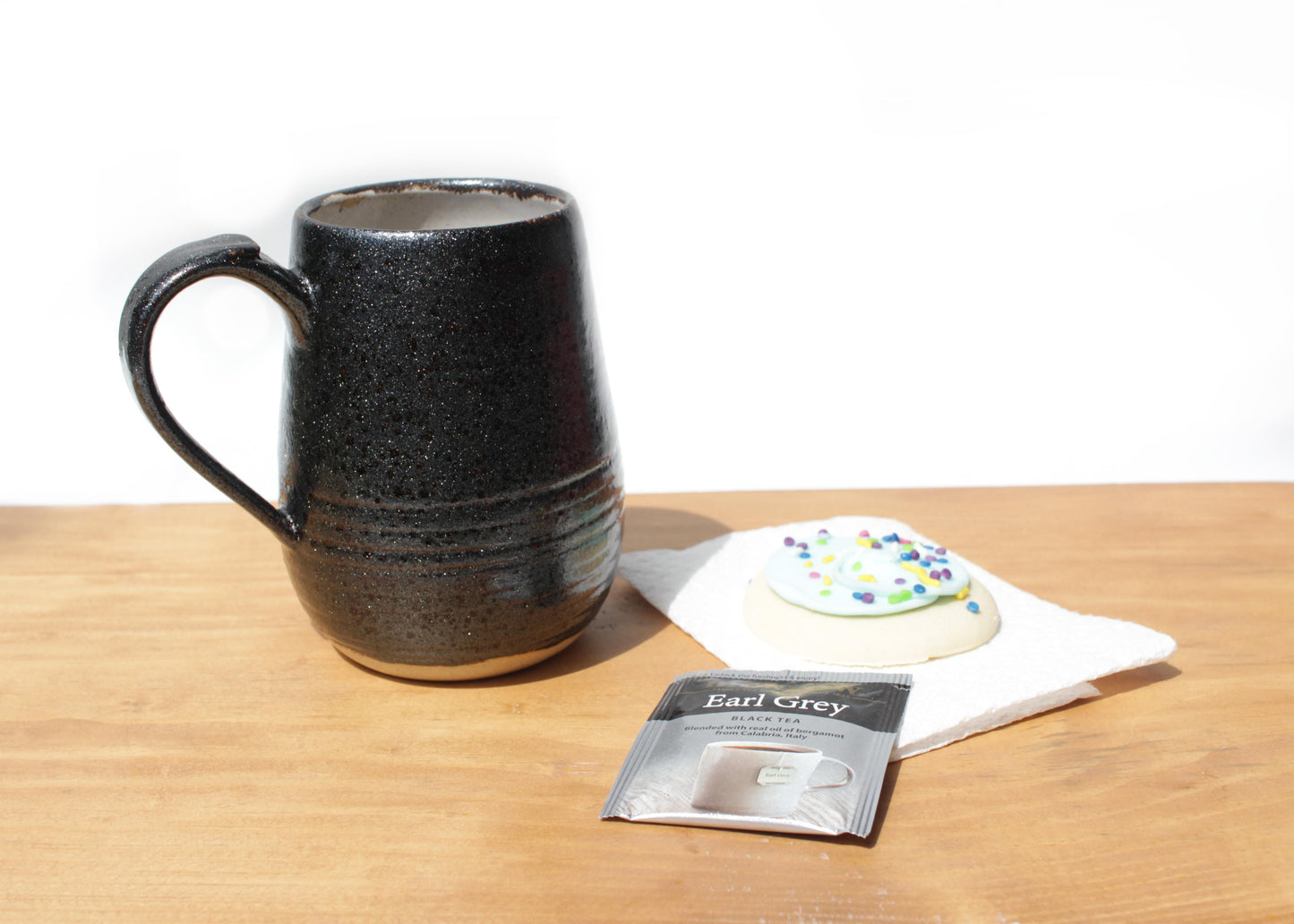 Black Sparkle Stoneware Mug