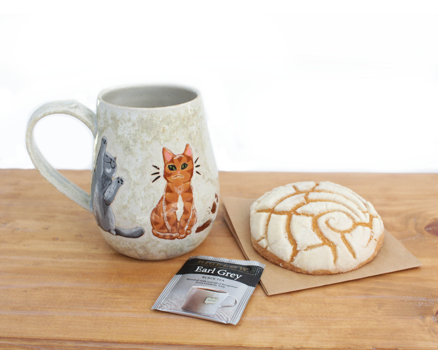 Cats Creamy White Stoneware Mug