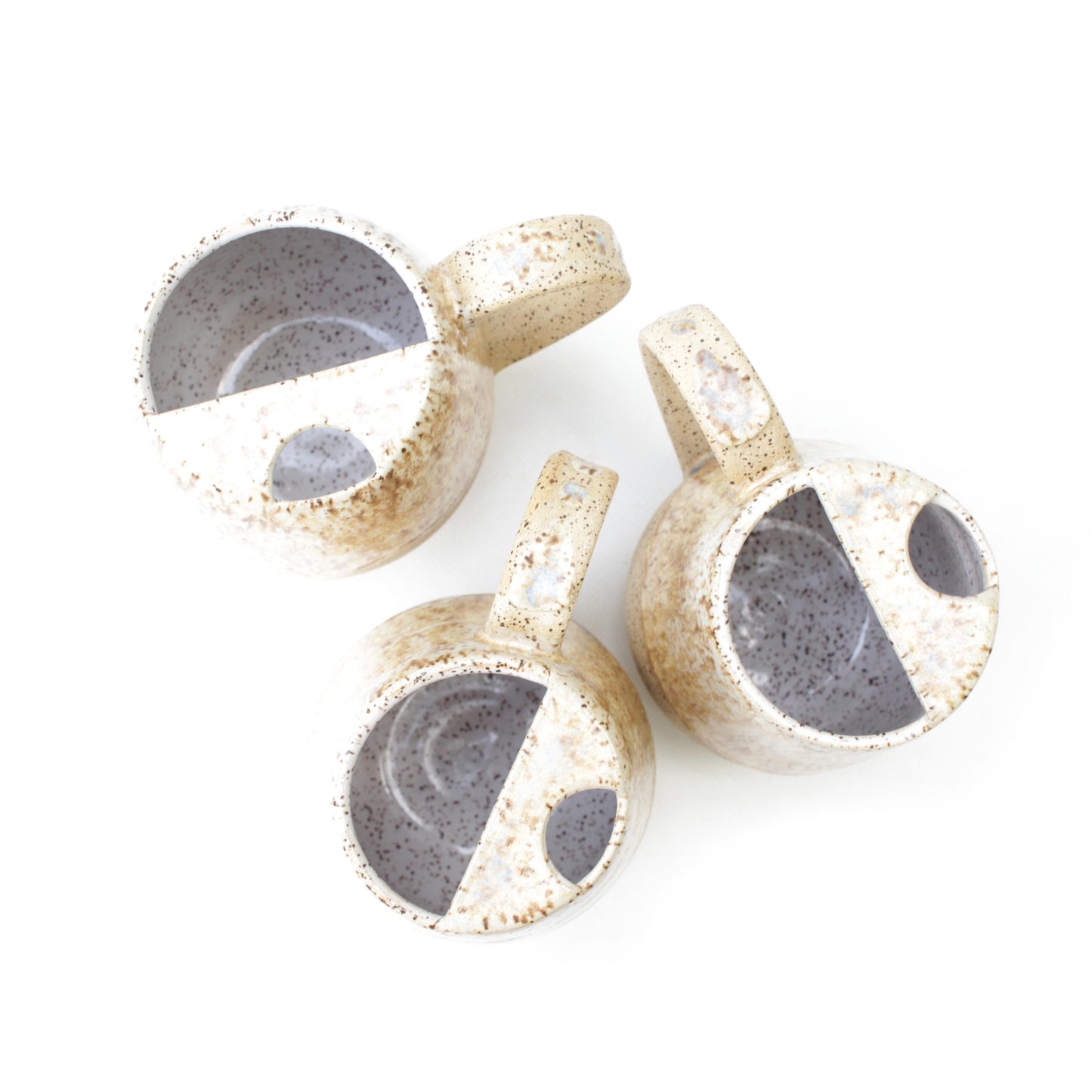 Golden Crystals Cozy Speckled Stoneware Sip-Top Mug