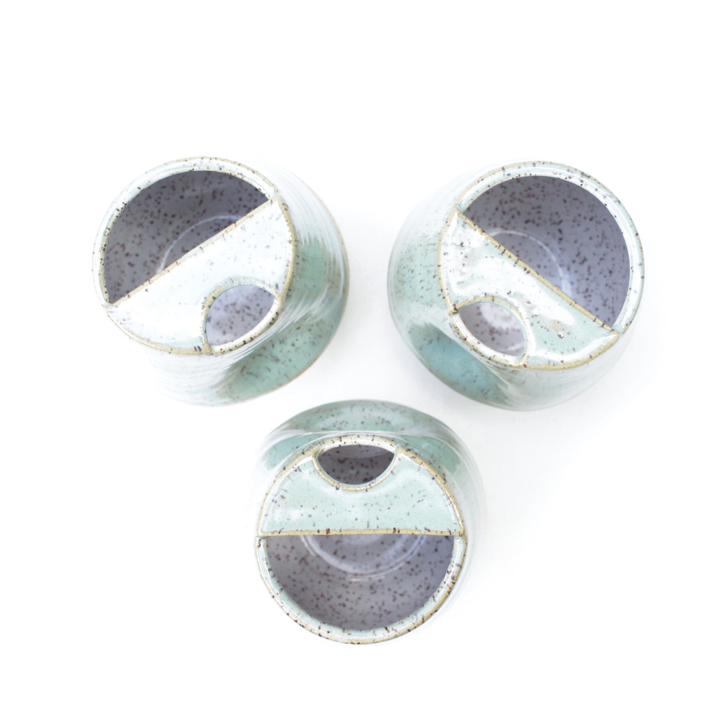 Arctic Mint Cozy Speckled Stoneware Sip-Top Thumb Tumbler