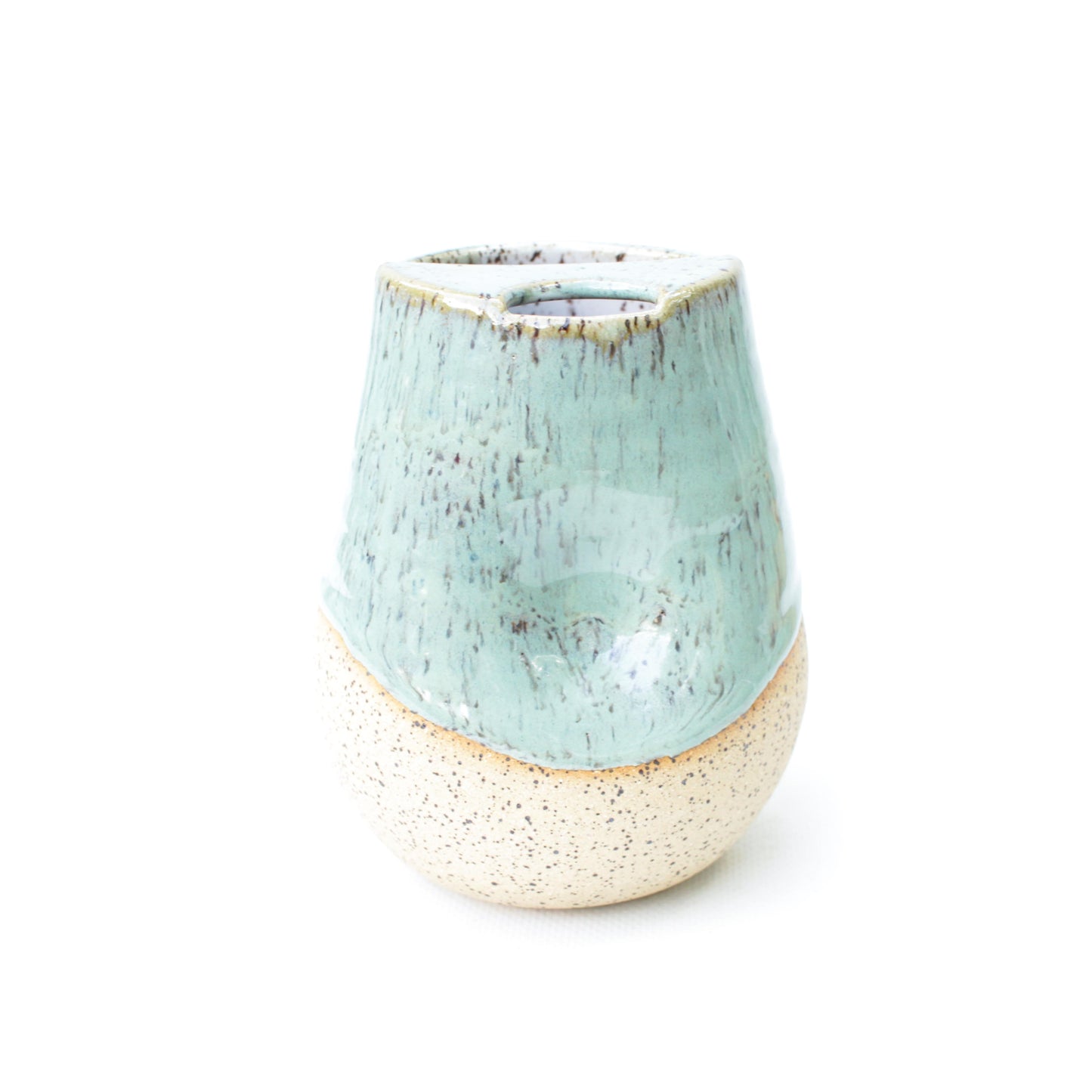 Arctic Mint Cozy Speckled Stoneware Sip-Top Thumb Tumbler