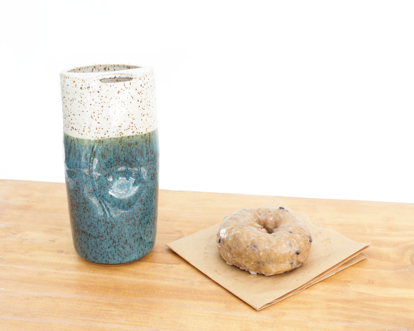 Emerald Ocean Speckled Stoneware Travel Mug