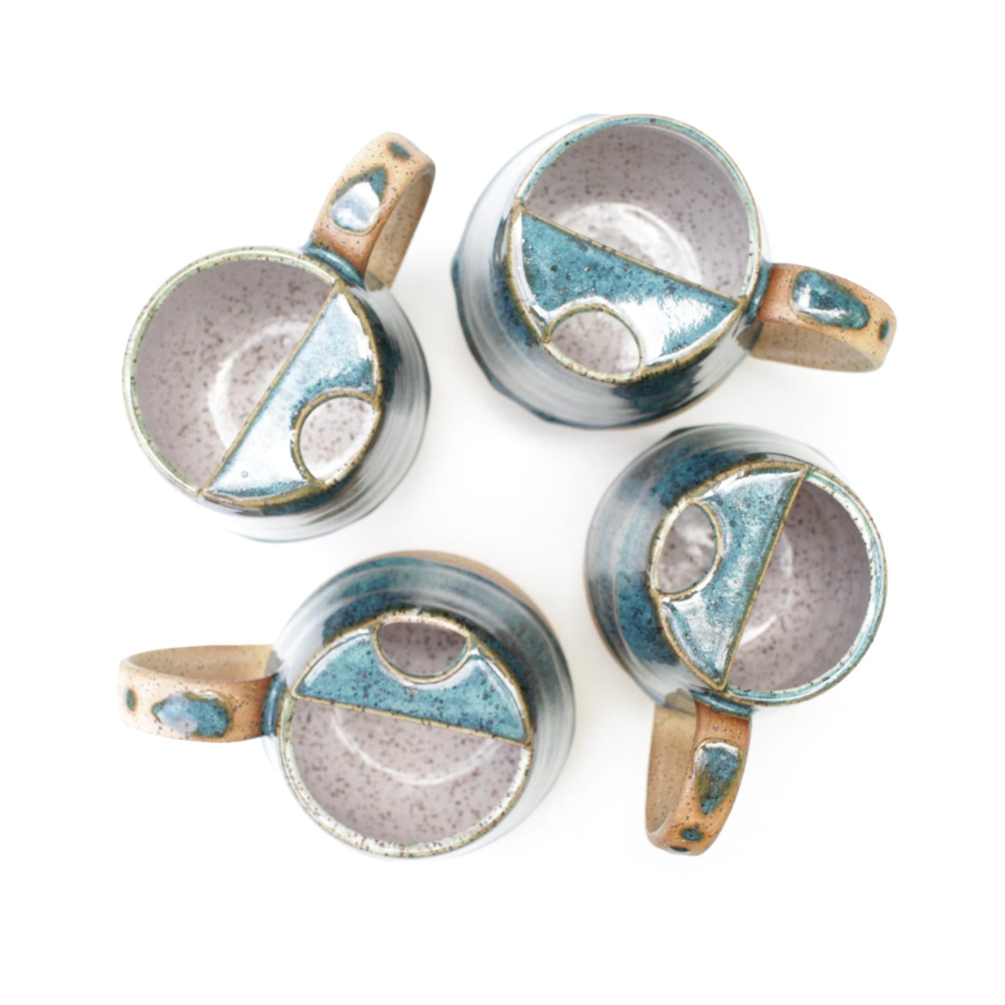 Emerald Ocean Speckled Stoneware Sip-Top Mug