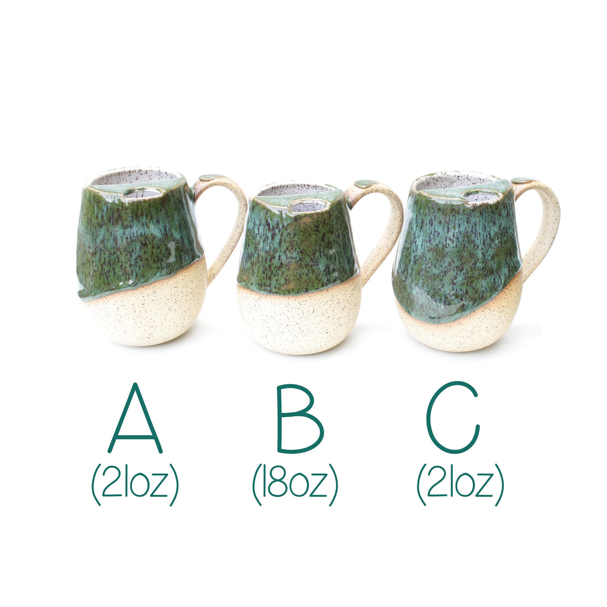 Forest Green Speckled Stoneware Sip-Top Mug