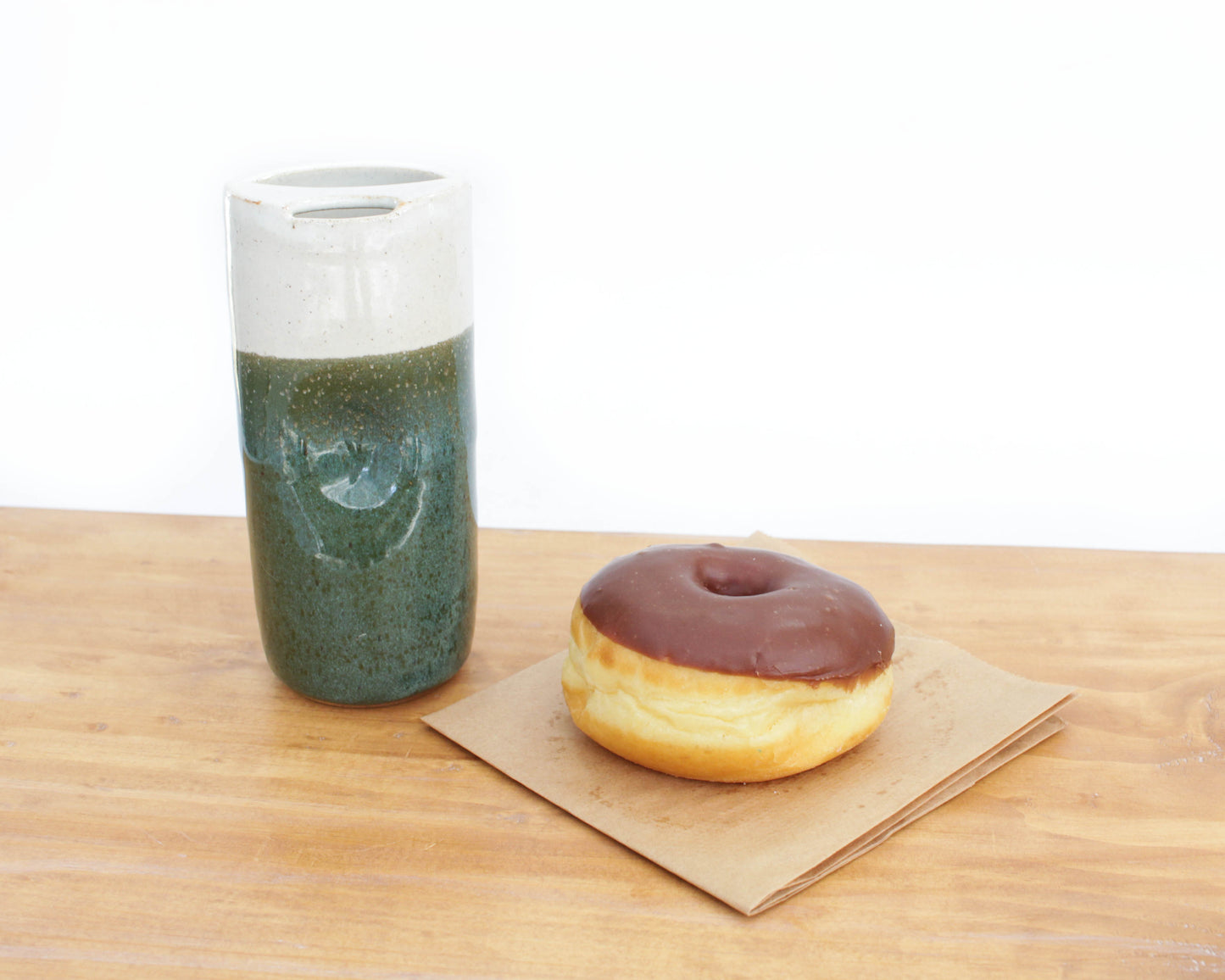 Ceramic Travel Tumbler Skinny Stoneware To-go Mugs