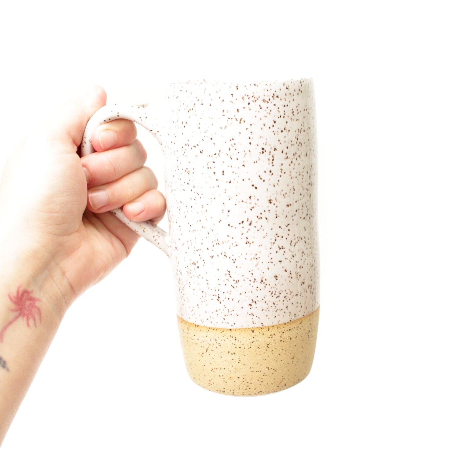Vanilla Bean Tall Speckled Stoneware Mug