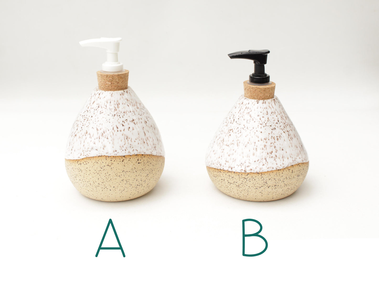 White Ceramic Soap Dispenser with Pump