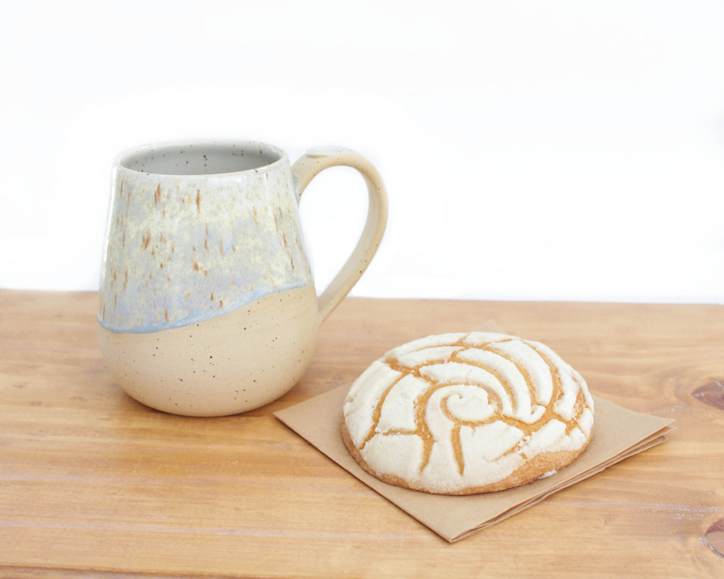 Blue Pearlescent Crystal Speckled Stoneware Mug