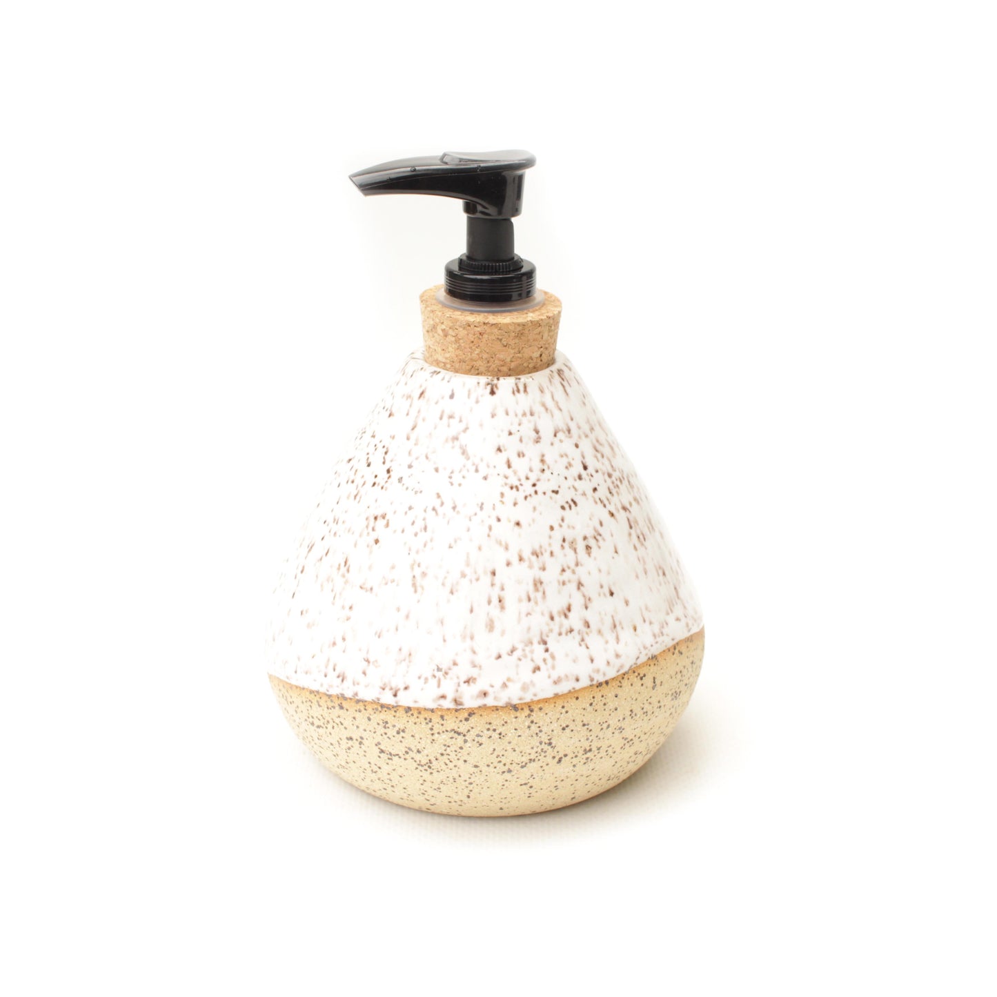 White Ceramic Soap Dispenser with Pump